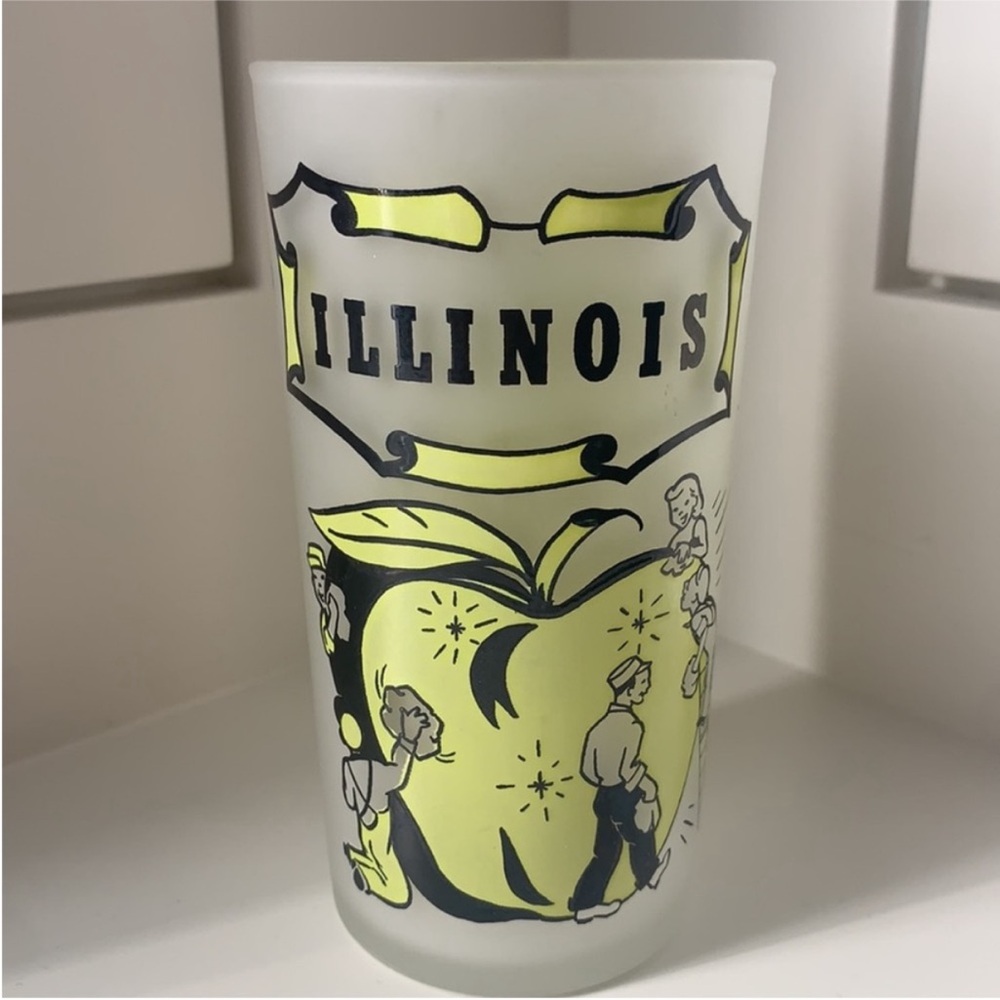 Hazel Atlas Vintage Illinois State Souvenir Glass